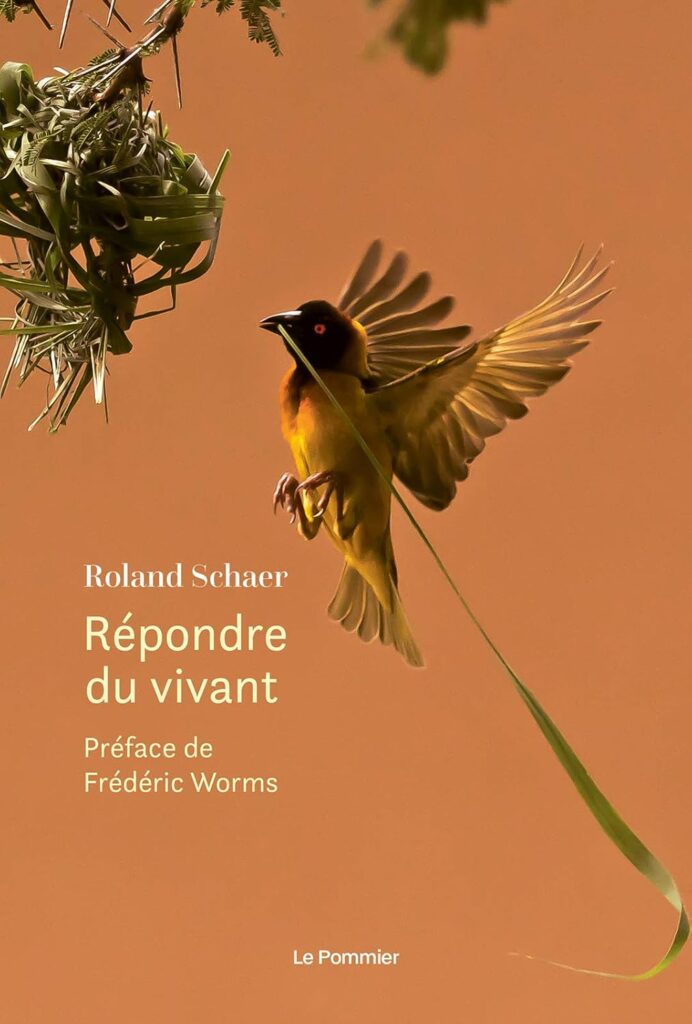Première de couverture de l'ouvrage : Répondre du vivant, Roland Schaer