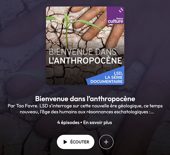 Couverture podcast : Bienvenue dans l’anthropocène