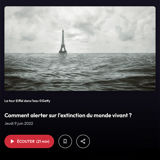 Couverture podcast : Comment alerter sur l’extinction du monde vivant ?
